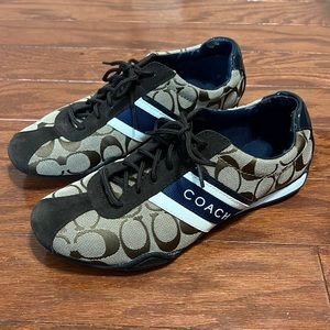Womens Coach Jayme Tennis Shoes / Size 7.5 / Brown, White, Navy